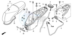 PES150 125 drawing SEAT/LUGGAGE BOX