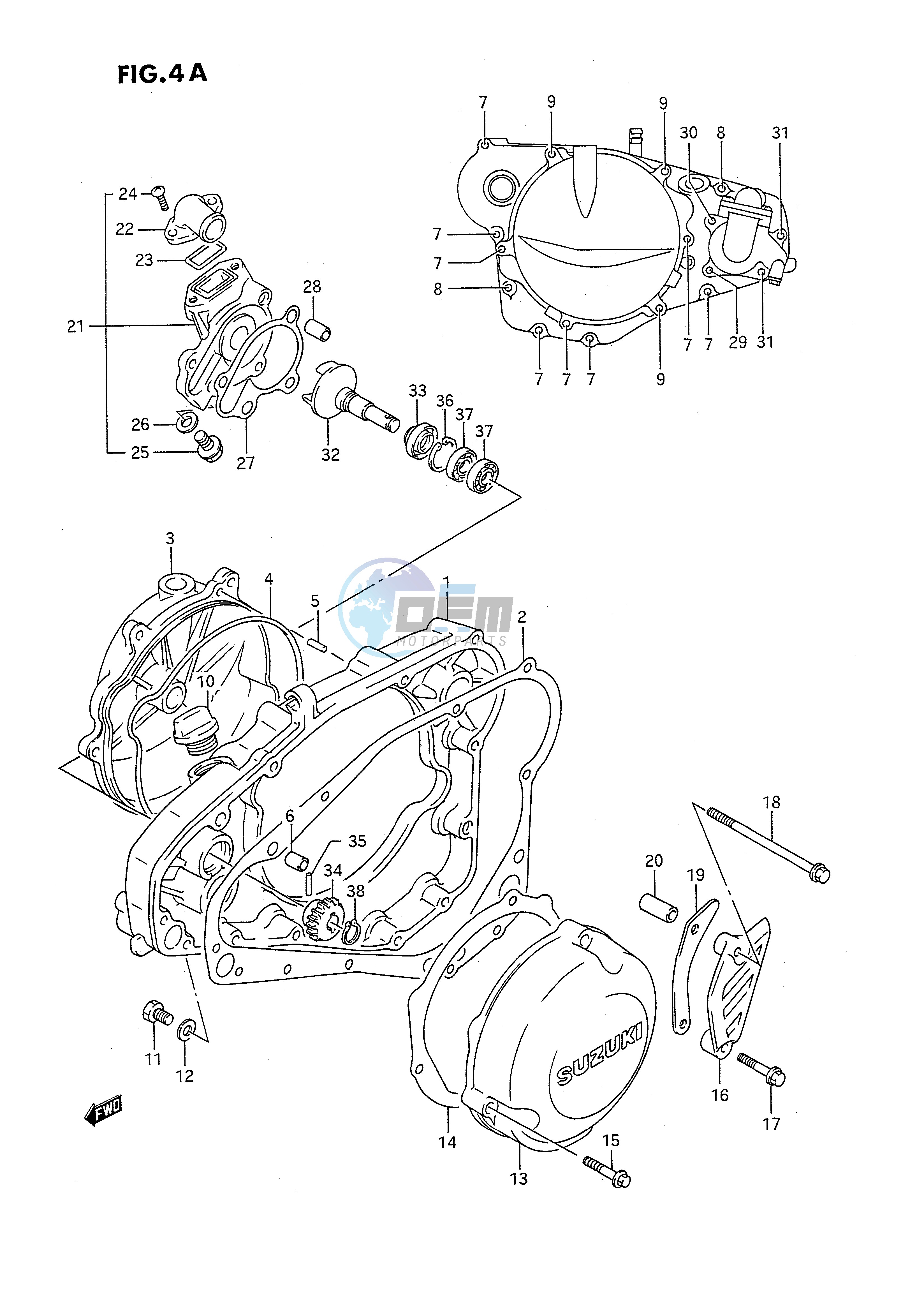 CRANKCASE COVER (MODEL L M N P R S T)