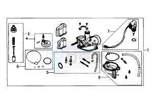 MASK EU2 - 50 cc drawing CARBURETTOR