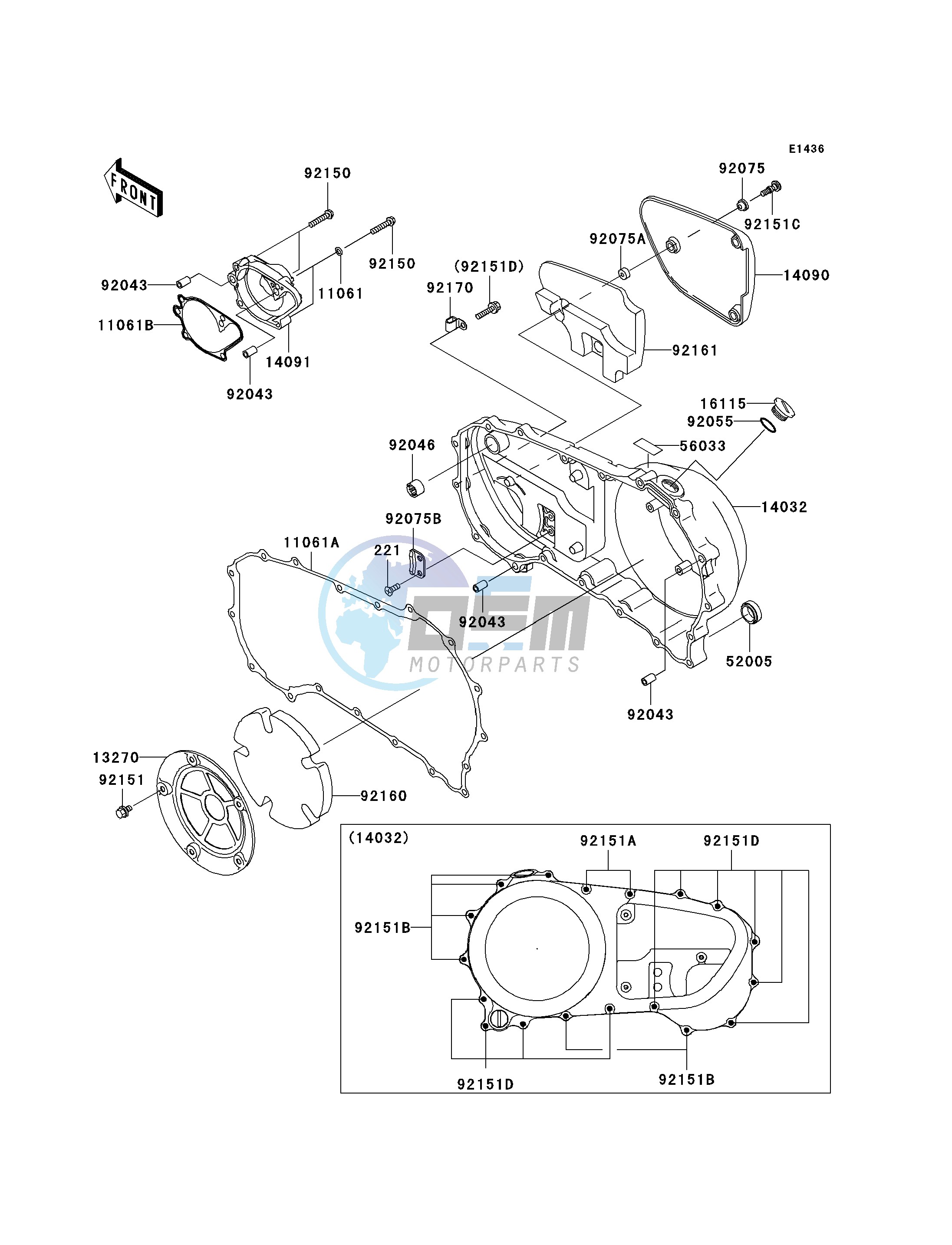 RIGHT ENGINE COVER-- S- -