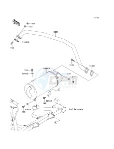 KAF 400 B [MULE 600] (B6F-B9F) B8F drawing MUFFLER-- S- -