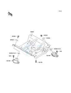 JET SKI 900 STX JT900E6F FR drawing Engine Mount