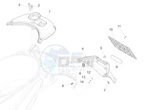 Sprint 125 4T 3V ie (APAC) (CAPH, EX, RK, TW, VT) drawing Rear cover - Splash guard