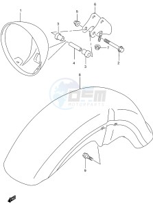 GZ250 (K3) drawing HEADLAMP HOUSING (MODEL K2)