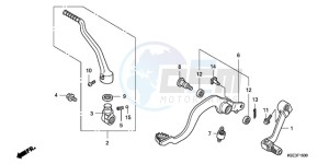 CRF150RB9 Europe Direct - (ED / T19) drawing PEDAL/KICK STARTER ARM