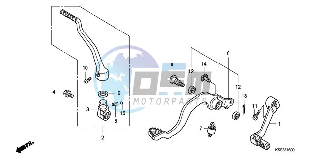 PEDAL/KICK STARTER ARM