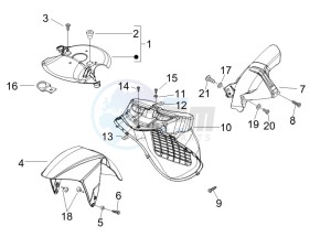 Runner 125 VX 4t SC e3 (UK) UK drawing Wheel housing - Mudguard