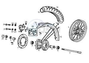 SENDA SM X-TREM EU2 - 50 cc drawing FRONT WHEEL