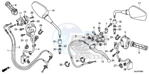 NC750XE NC750X Europe Direct - (ED) drawing HANDLE LEVER/ SWITCH/ CABLE ( NC750X/ XA)