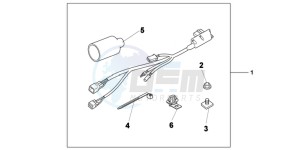 VFR1200XDD CrossTourer - VFR1200X Dual Clutch 2ED - (2ED) drawing KIT ALARM ATT