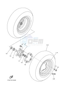 YFM700R YFM70RSBJ RAPTOR 700 (2LSE) drawing FRONT WHEEL