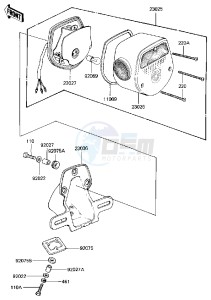 KZ 440 B (B1) drawing TAILLIGHT -- 81 B2- -