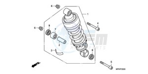 CB1000R9 UK - (E / MPH) drawing REAR CUSHION