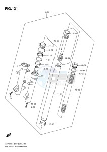 AN400 (E03) Burgman drawing FRONT FORK DAMPER (AN400AL1 E33)