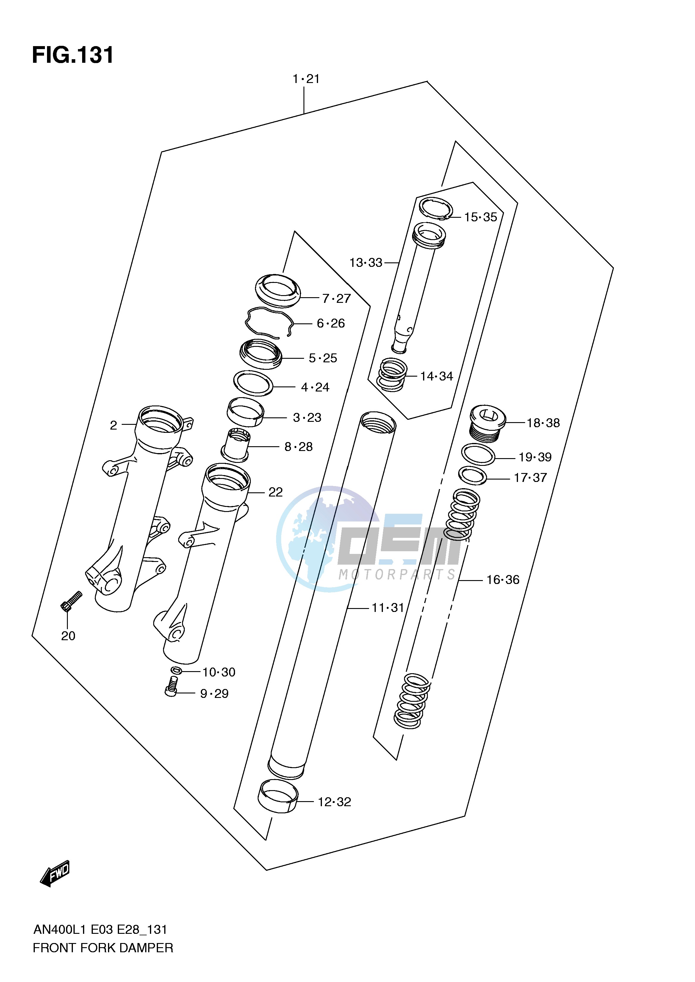 FRONT FORK DAMPER (AN400AL1 E33)