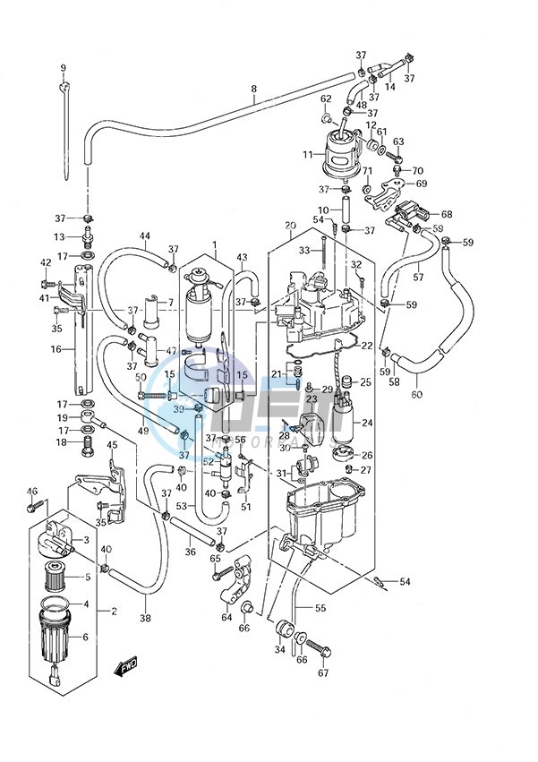 Fuel Pump/Fuel Vapor Separator (S/N 110001 & Newer)