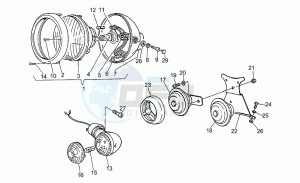 Strada 1000 drawing Headlight-horn