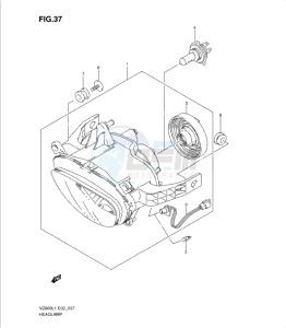 VZ800L1 drawing HEADLAMP ASSY (VZ800L1 E19)