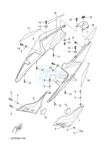 YZF-R125A YZF-R125 ABS R125 (5D7X 5D7X 5D7X 5D7X 5D7X) drawing SIDE COVER