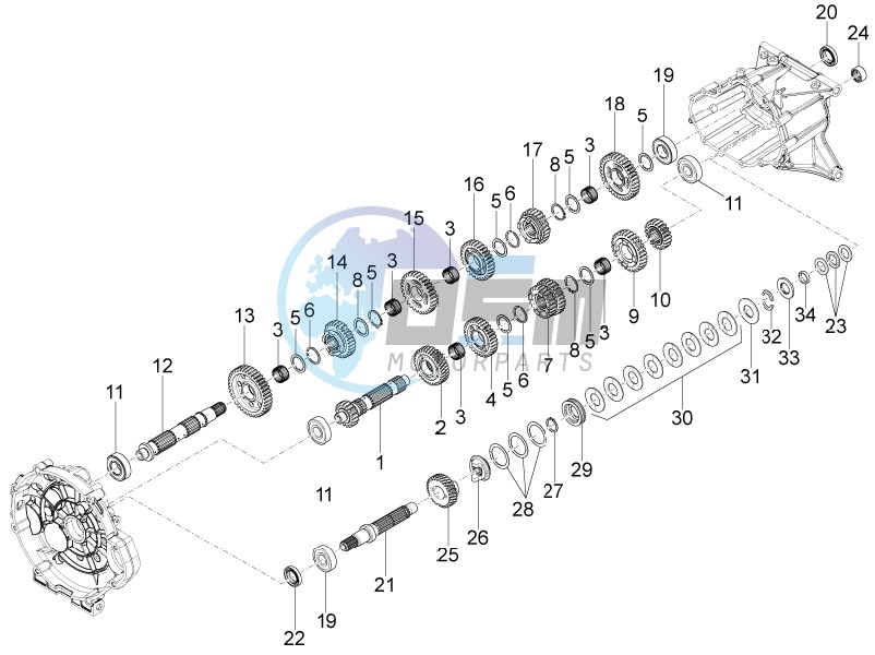 Gear box - Gear assembly