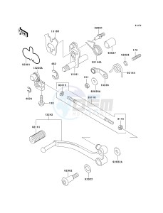 EX 500 D [NINJA 500R] (D10-D12) [NINJA 500R] drawing GEAR CHANGE MECHANISM