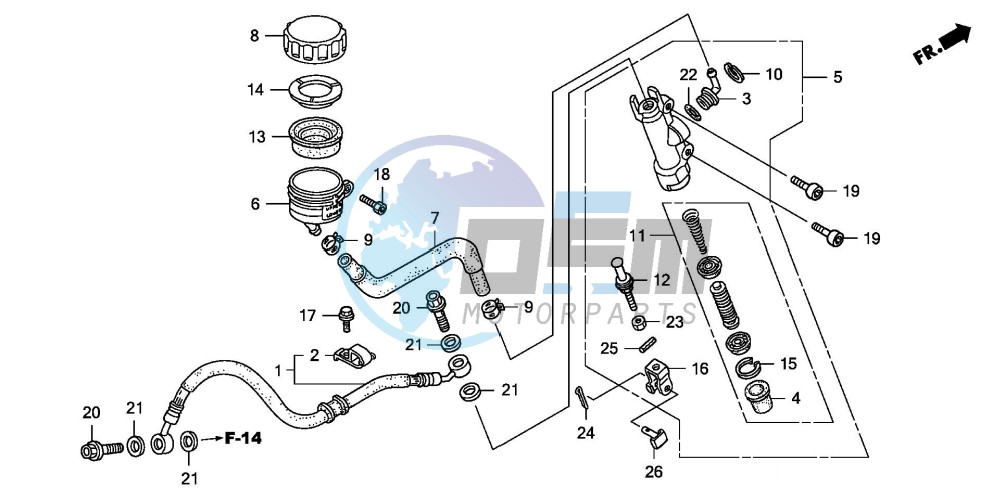 RR. BRAKE MASTER CYLINDER (CB1300/S)