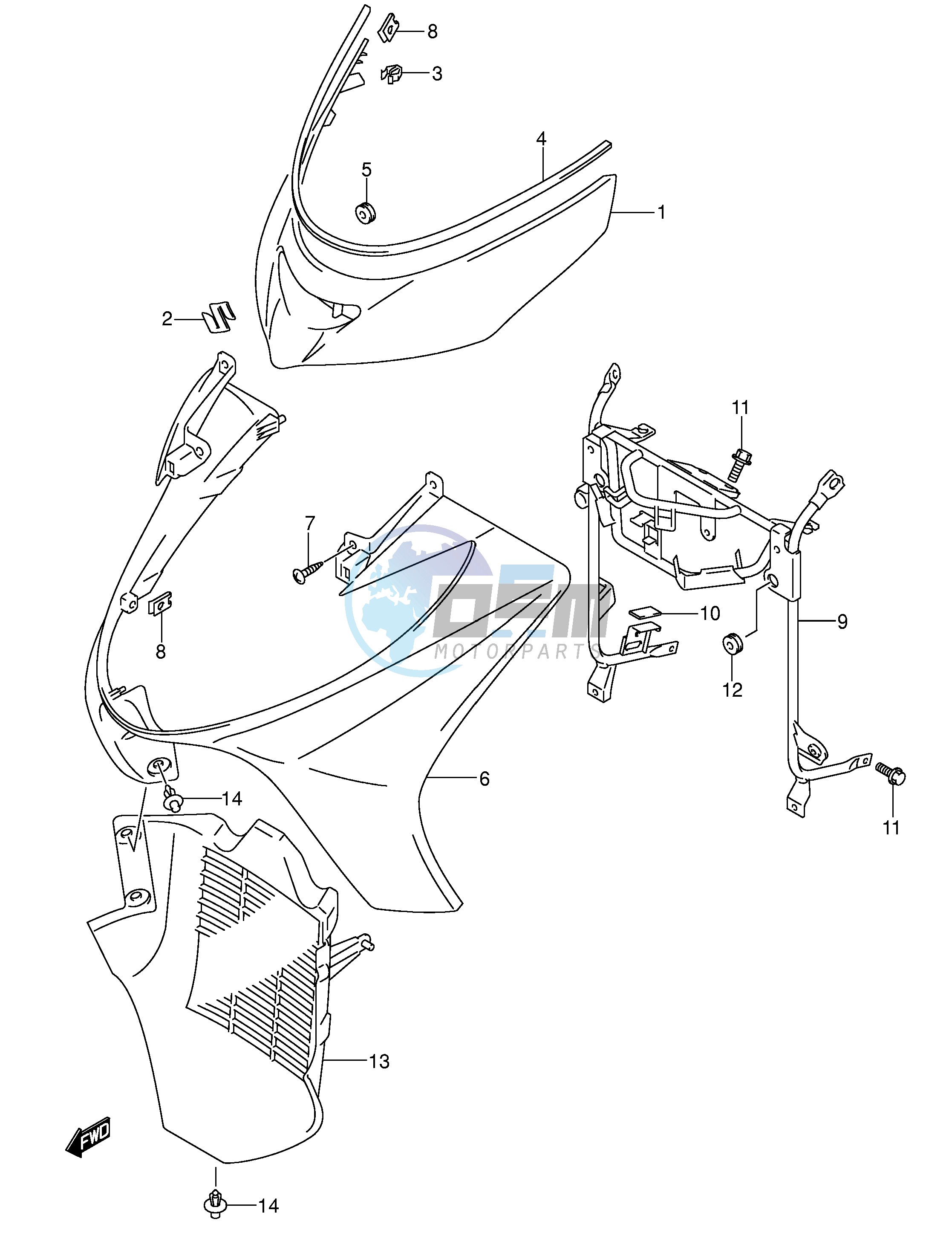 FRONT LEG SHIELD (MODEL K3 K4)