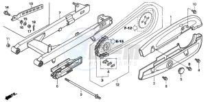 ANF125 drawing SWINGARM/CHAIN CASE (1)