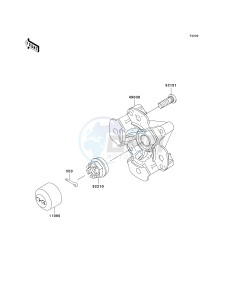 KVF 750 E [BRUTE FORCE 750 4X4I NRA OUTDOORS] (E8F-E9FA) E8FA drawing FRONT HUB