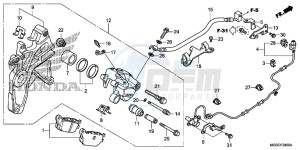 NC700DD INTEGRA E drawing REAR BRAKE CALIPER