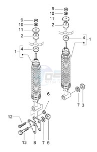 Granturismo 125 L drawing Rear dampers