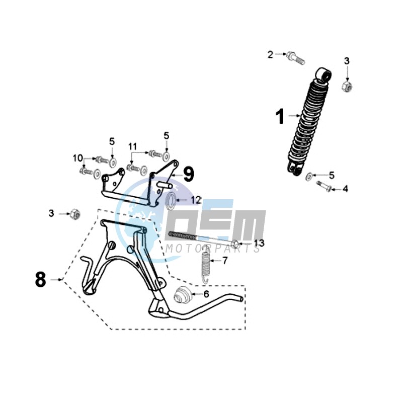 REAR SHOCK AND STAND