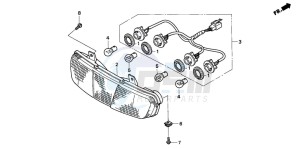 ST1100A drawing REAR COMBINATION LIGHT