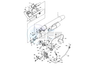 XV A WILD STAR 1600 drawing EXHAUST SYSTEM