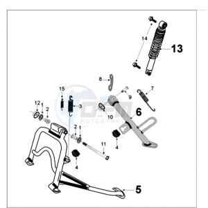 TWEET 50 N drawing REAR SHOCK AND STAND