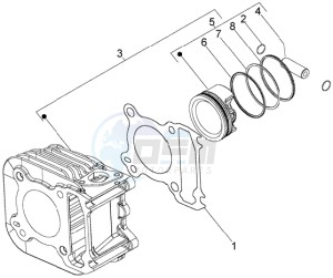 LX 150 USA drawing Cylinder - piston - wrist pin unit