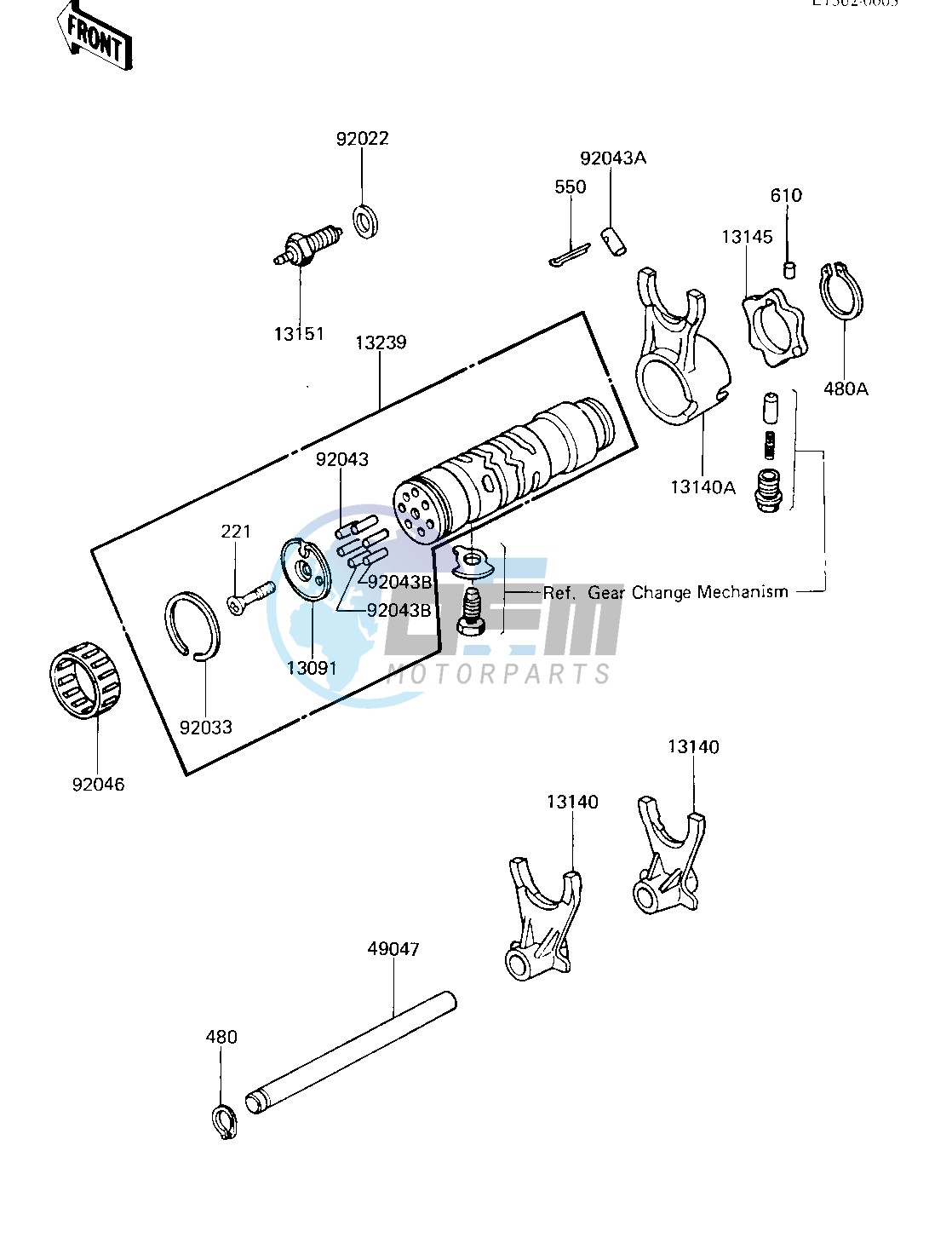 GEAR CHANGE DRUM & FORKS