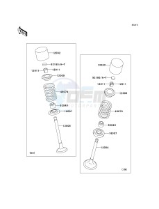 KL 250 G [SUPER SHERPA] (G9F) G9F drawing VALVE-- S- -