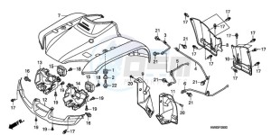 TRX250TMA U drawing FRONT FENDER