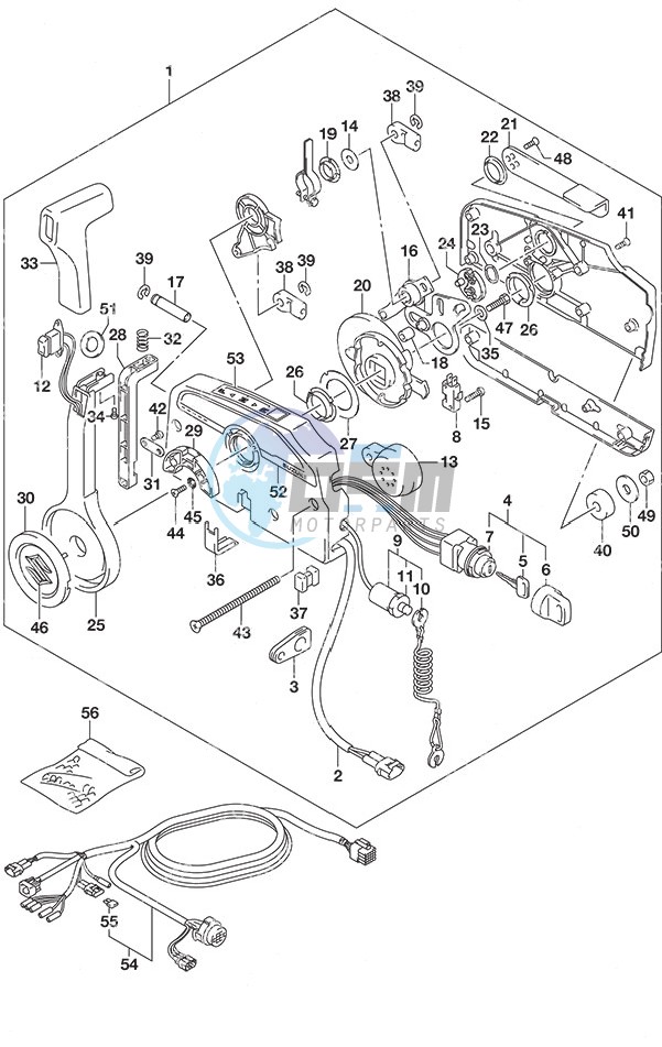 Remote Control Tiller Handle w/Power Tilt