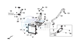 GTS 125I L6 drawing RADIATEUR / SLANGEN