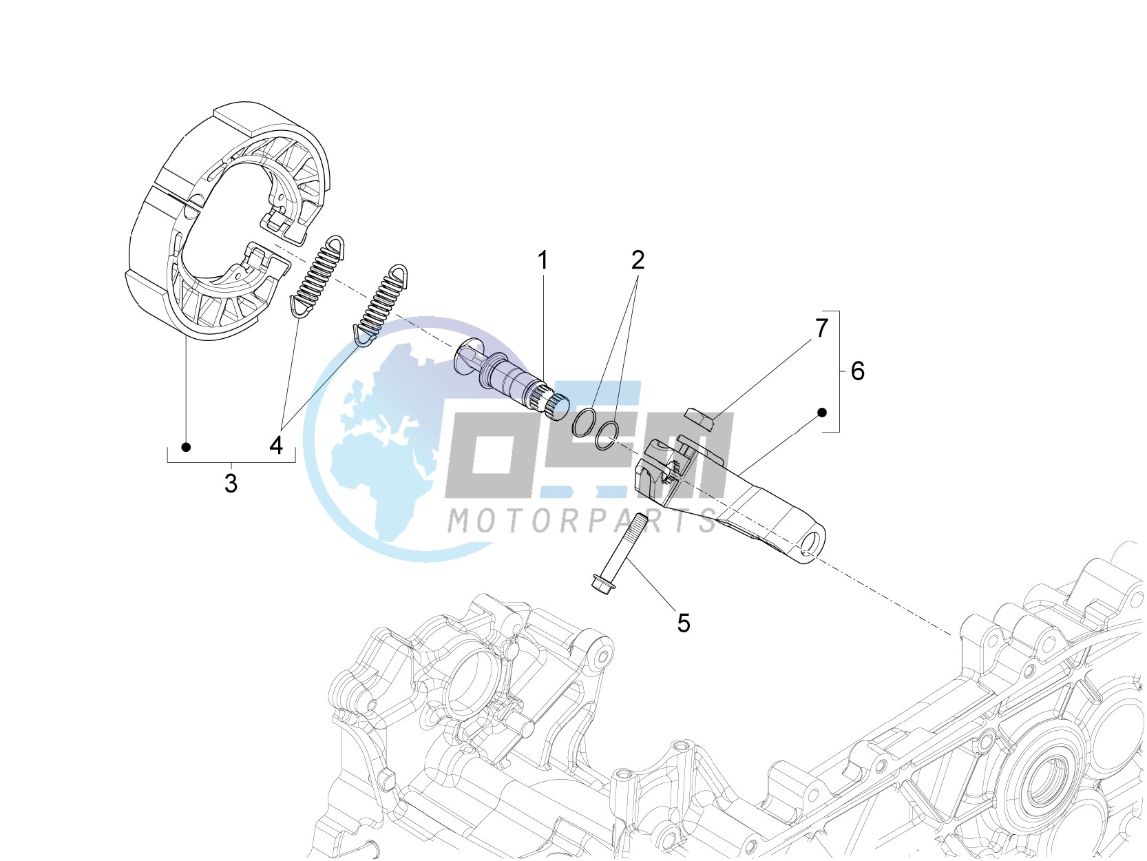 Rear brake - Brake jaw