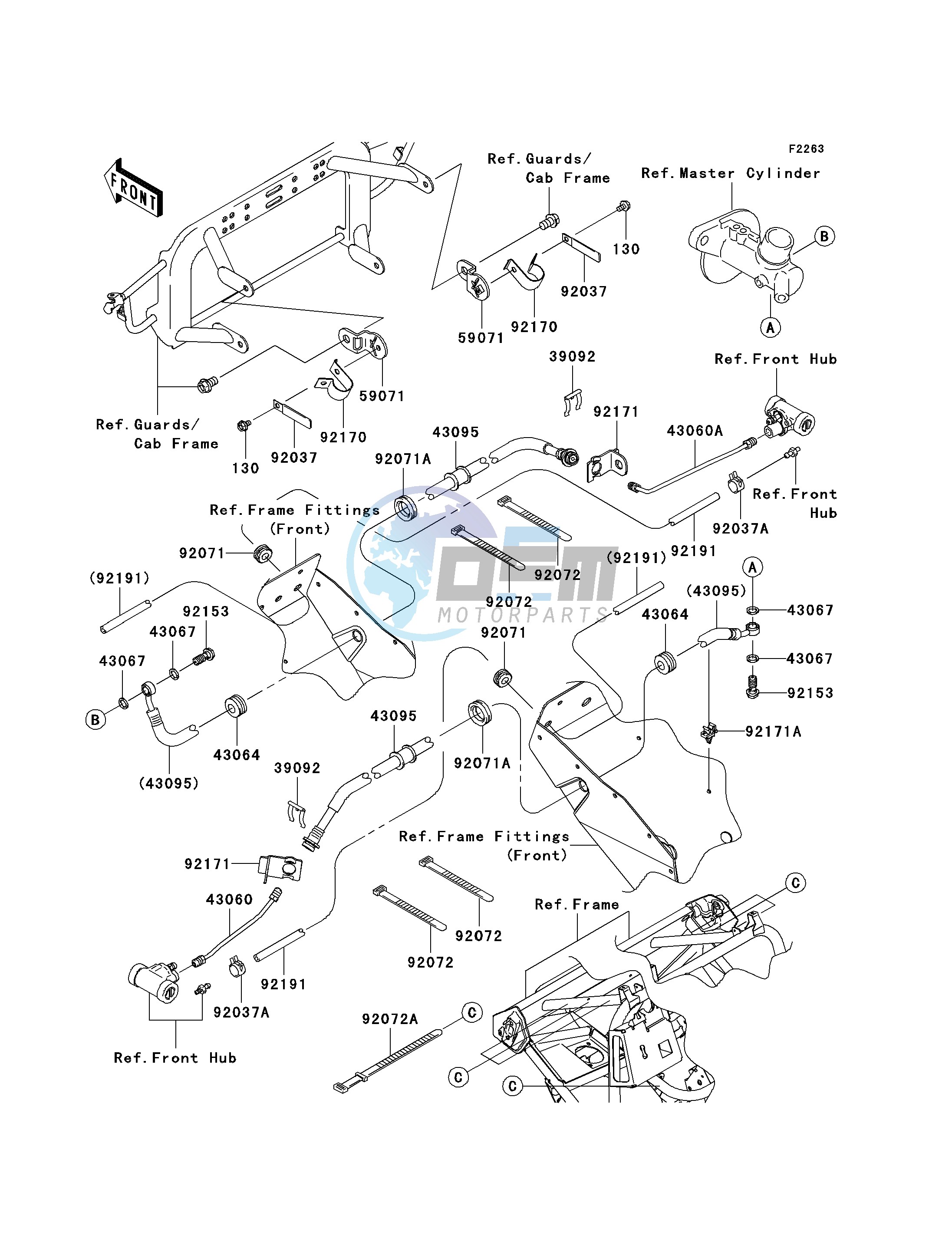 FRONT BRAKE PIPING