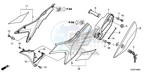 CRF250LE CRF250L Korea - (KO) drawing SIDE COVER