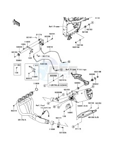 Z750_ABS ZR750MAS XX (EU ME A(FRICA) drawing Muffler(s)