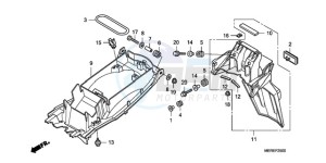 CBF600NA9 France - (F / ABS CMF) drawing REAR FENDER