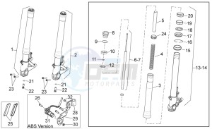 Shiver 750 GT drawing Front Fork