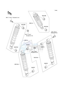 KLF 250 A [BAYOU 250] (A6F-A9F) A6F drawing SHOCK ABSORBER-- S- -