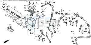 TRX400EX SPORTRAX 400 EX drawing FR. BRAKE MASTER CYLINDER (TRX400EX5,6)