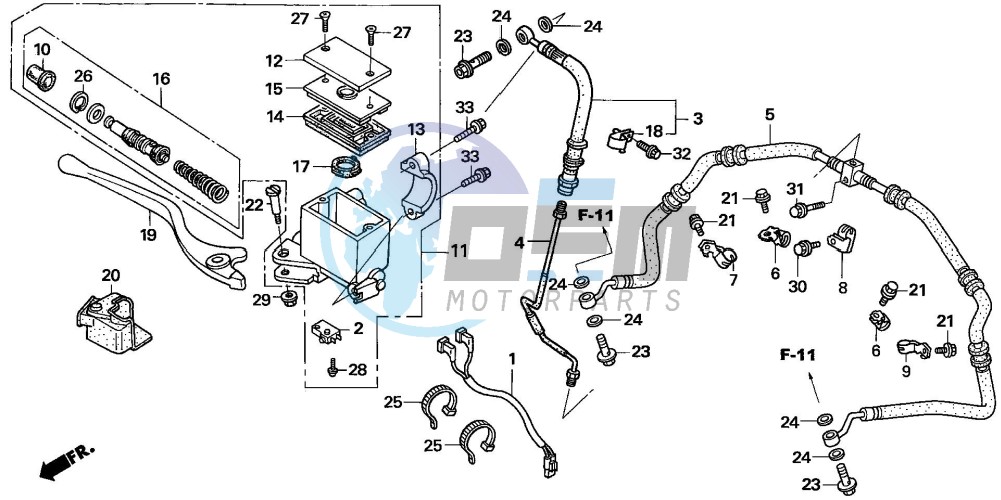 FR. BRAKE MASTER CYLINDER (TRX400EX5,6)